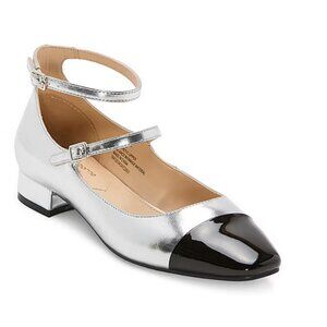 NiB Liz Claiborne Women's Floori Silver Multi Strappy Heels Size 9 M $70 RY1337